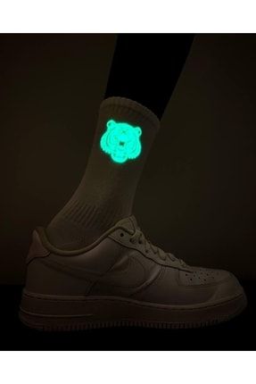 Uk Socks Unisex Fosforlu Çorap UK Socks Aslan Desenli Fosforlu Çorap