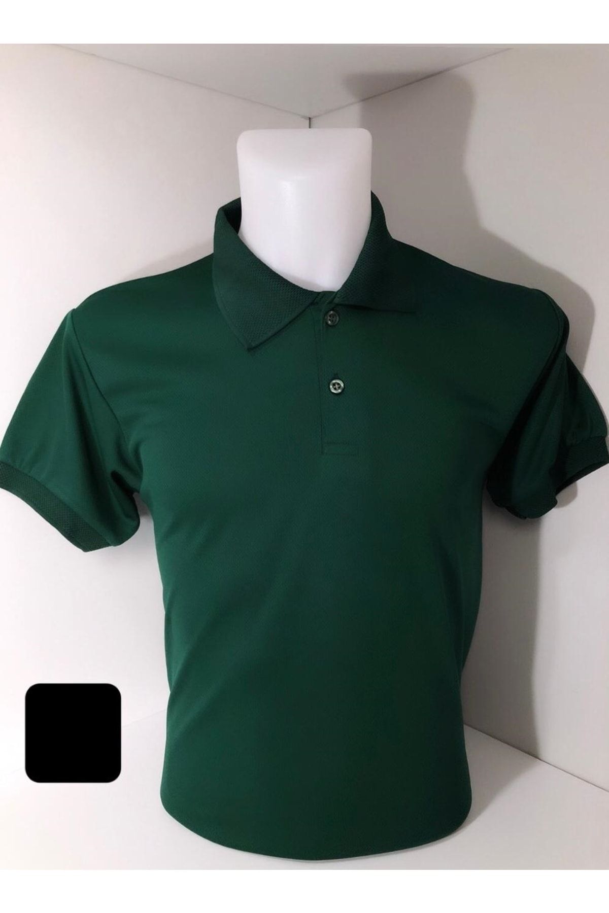 FATELLA Men s Dark Green Polo Neck T shirt Trendyol