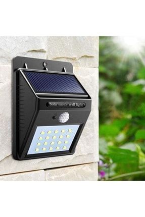 20 Ledlı Güneş Enerjili Lamba Hareket Sensörlü Solar Aplik Güneş Enerjili Bahçe Lambası 5000036548rg