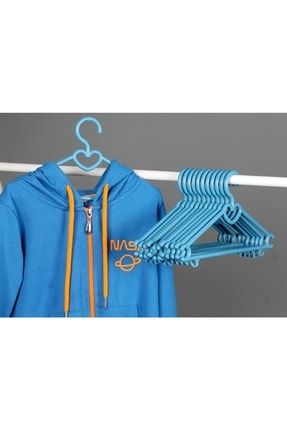 12 Adet Mavi Renk Bebek Elbise Askısı Bebek Kıyafet Askısı Mavi 12'li Set BRNMaviBebek12LiSet