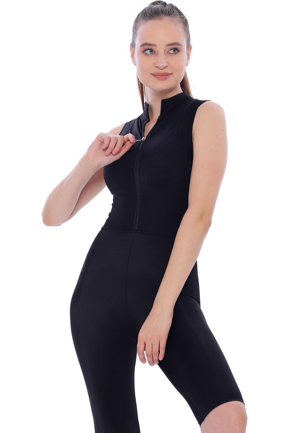 Plunge Halter Tek Parça Mayo