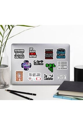 Yazılım & Yazılımcı Laptop Notebook Tablet Etiket Sticker Set P21 HDSTCKR-602