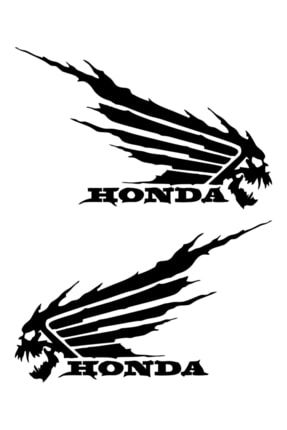 Kurukafa Honda Kanat Sticker 11x7 Cm Siyah Renk 0409210169