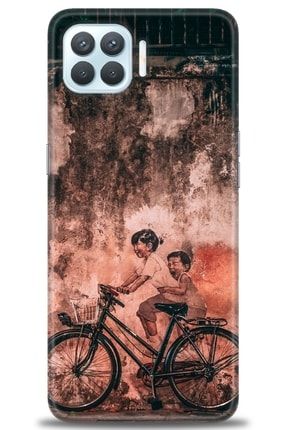 A73 Kılıf Hd Baskılı Kılıf - Graffiti Bicycle + Temperli Cam bera-orj-a73-v-85-cm