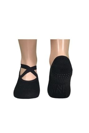 Siyah Yoga & Pilates Çorabı Esra 5407695