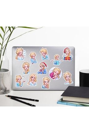Frozen Elsa Çizgi Film Laptop Notebook Tablet Etiket Sticker Set P1 HDSTCKR-130