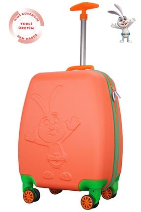 Wexta Disney Serisi 416 Turuncu Akıllı Tavşan Momo Çocuk Valizi 511 Kırmızı valiz