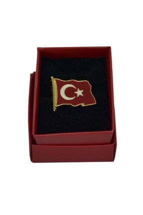 Büyük Dalgalı Türk Bayrağı Yaka Rozeti asperas973