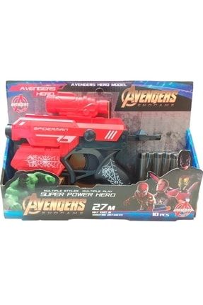 Strike Lazerli Avengers Sünger Mermi Atan Tabanca Spiderman & Hulk Oyuncak Silah 458745346156416çlkj