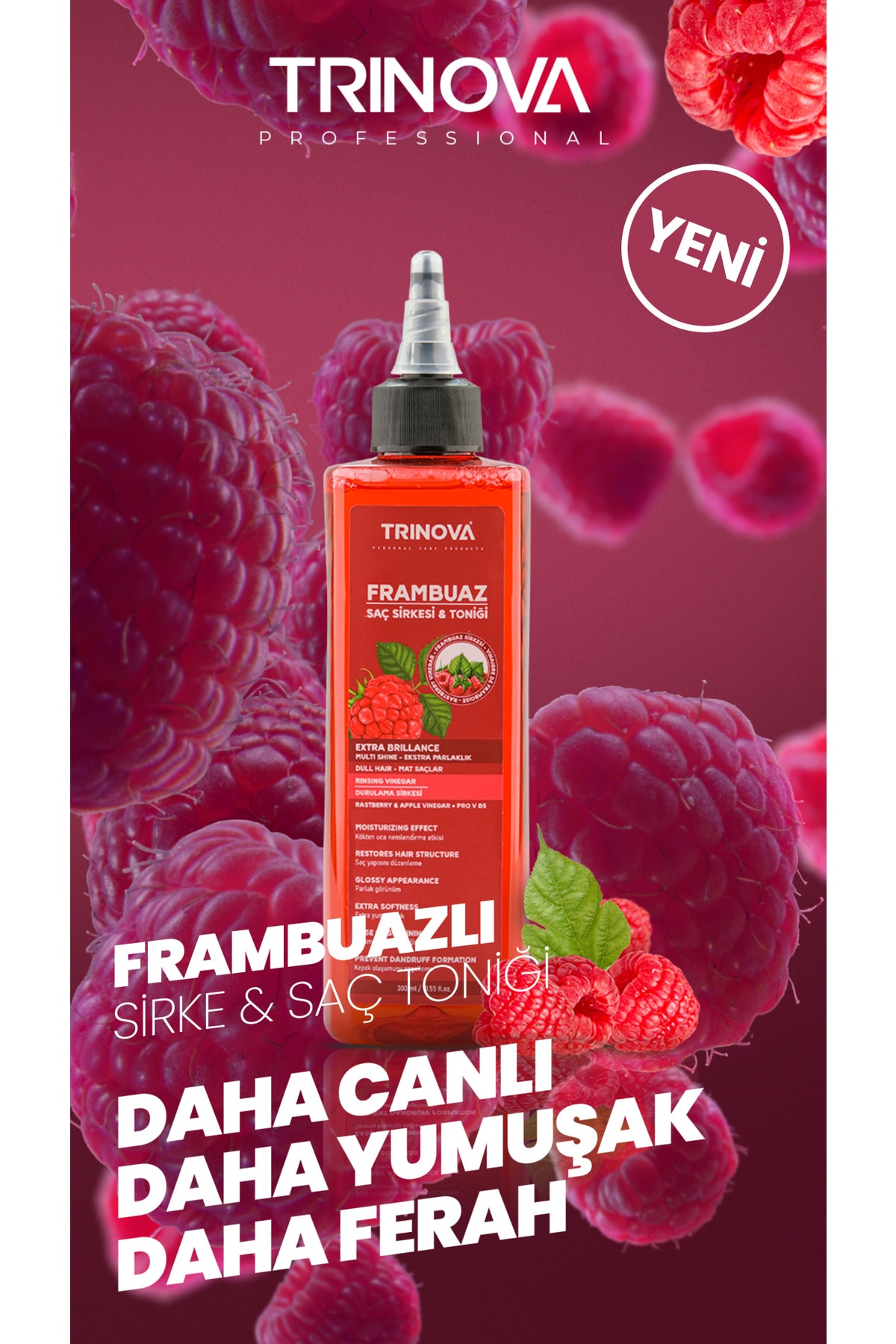 Trinova Frambuazlı Sirke & Saç Toniği