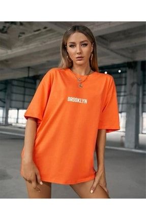 Unisex Brooklyn Baskılı Oversize T-shirt brooklyn-45