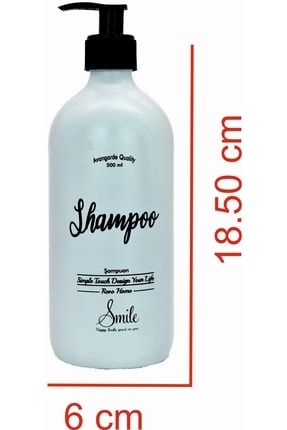 Revometal Beyaz Cam Şampuan Şişesi – 500 ml (SHAMPOO) Dd311 RH311