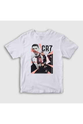 Unisex Çocuk Beyaz Poster V2 Futbol Cr7 Cristiano Ronaldo T-shirt 326159tt