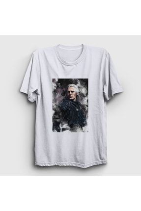 Unisex Beyaz Geralt Of Rivia Dizi Witcher T-shirt 321073tt