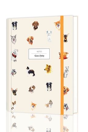 16,5x22,5 Cm Gizli Spiralli Noktalı Defter Tarihsiz Not Defteri - Polka Dogs 1702N