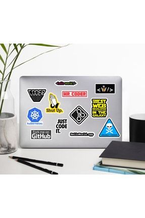 Yazılım & Yazılımcı Laptop Notebook Tablet Etiket Sticker Set P15 HDSTCKR-594