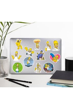 Simpson Film-dizi Laptop Notebook Tablet Etiket Sticker Set P3 HDSTCKR-482