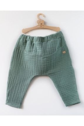 4 Katlı Müslin Mint Yeşili Pantolon Şalvar TRN0022