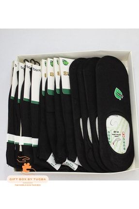 Burçak Bambu Erkek Babet - Patik - Soket Çorap Hediye Kutusu (12 Adet) KONSEPTCRP009