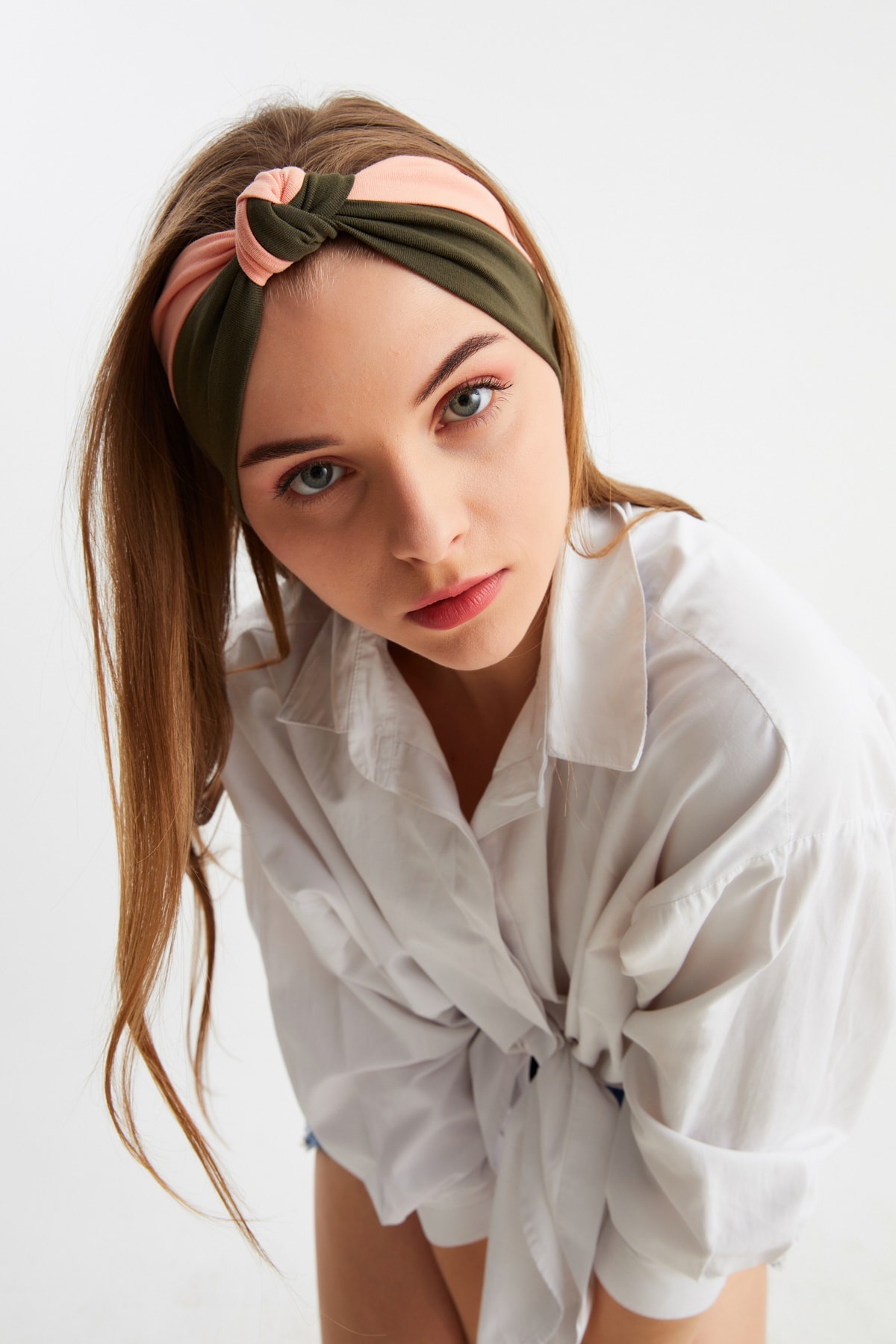 Kadın Fenomen Style Pamuklu Penye, Kaymaz, Yumuşak, Esnek, Saç Bandı Bandana