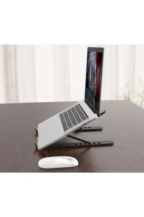 Macbook Notebook Laptop Tablet Telefon Uyumlu Yükseklik Ayarlı Katlanabilir Stand Npt-laptopstandsiyah