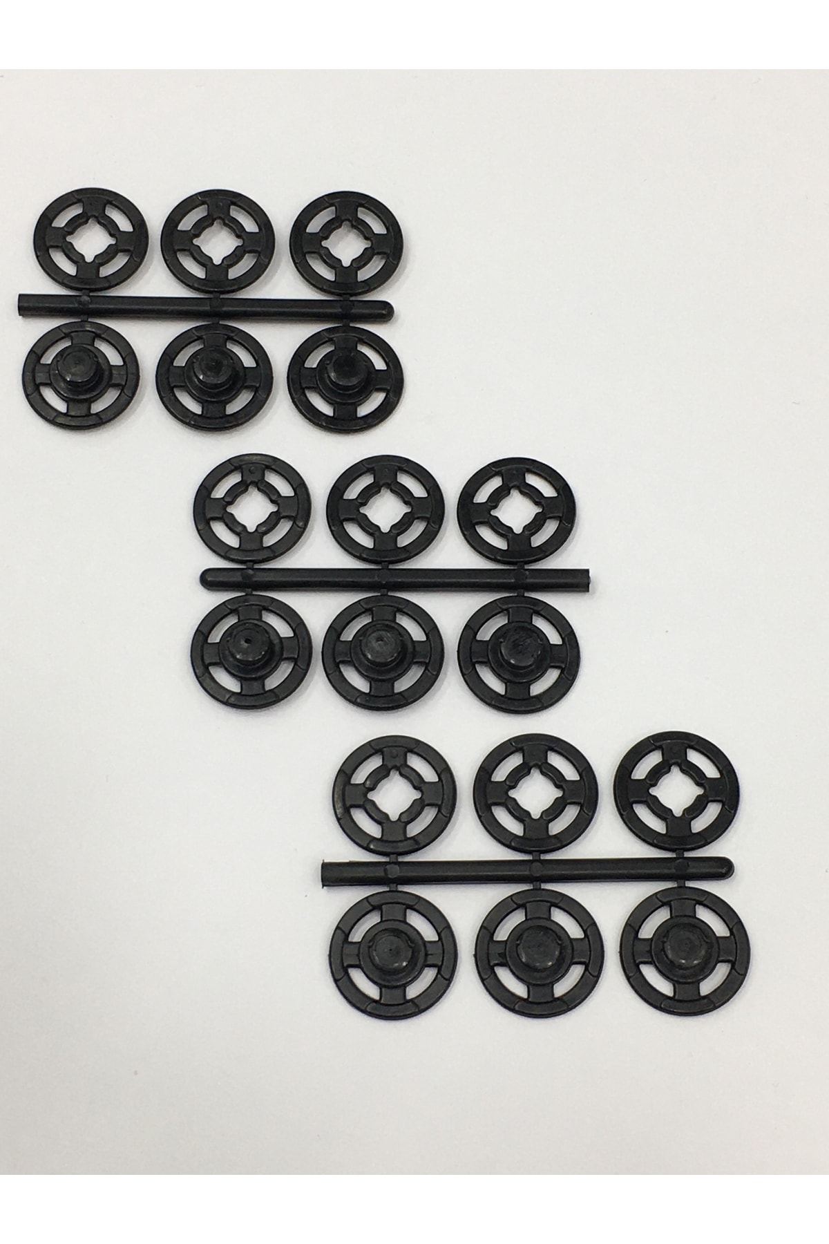 Snap Fastener Transparent Black 13 Mm Set of 9