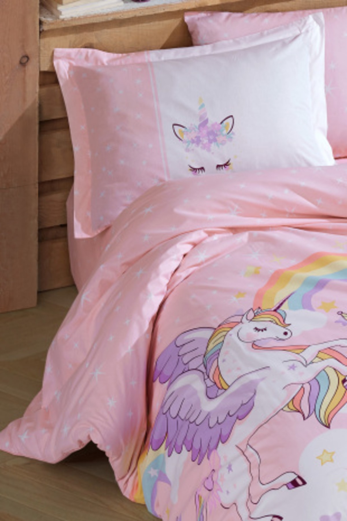 Hobby Tek Kişilik Poplin Nevresim Takımı Magical Pembe 2