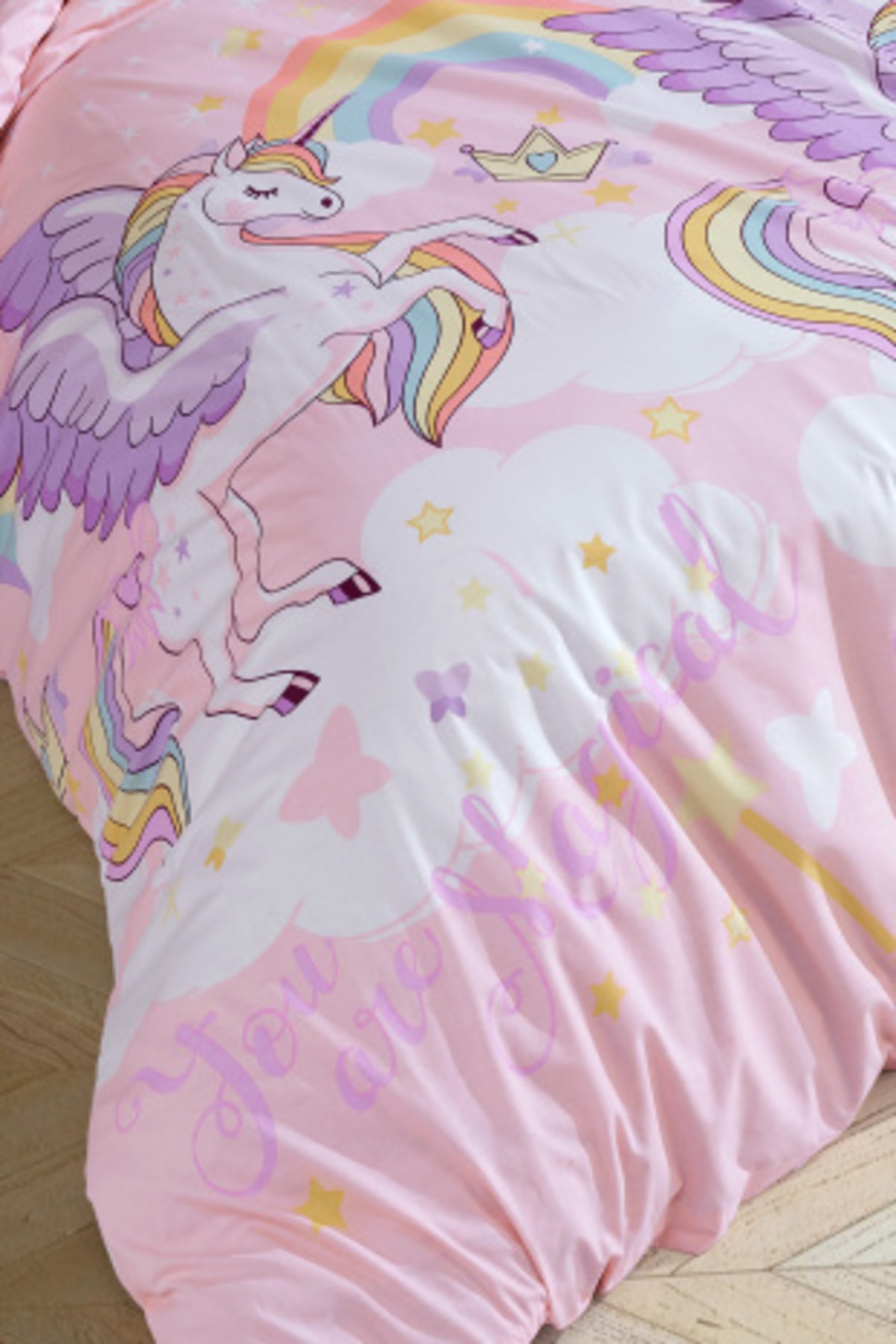 Hobby Tek Kişilik Poplin Nevresim Takımı Magical Pembe 3