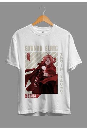 Oversize Full Metal Alchemist Edward Elric Anime Karakter Baskılı Özel Tasarım Tişört AKRB1067V