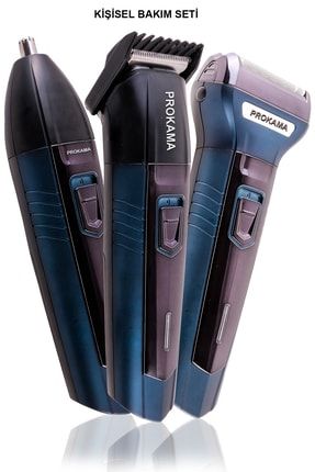 3 Başlıklı Saç Sakal Burun Yanak Tıraş Makinesi Erkek Traş Bakım Seti Kolay Kulanımlı 3in1