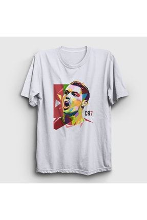 Unisex Beyaz Cool Futbol Cr7 Cristiano Ronaldo T-shirt 320169tt