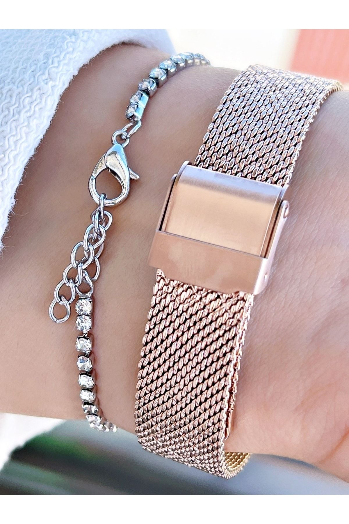 Rose gold clearance mesh bracelet