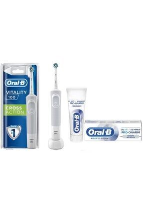 Cross Action Şarjlı Diş Fırçası+diş Macunu Pro Onrm Hassas ORL-B-DS-FRCS-C-2