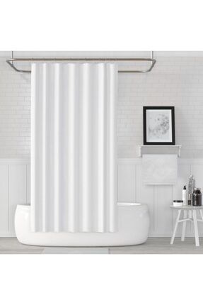 Banyo Duş Perdesi Beyaz 180x200cm BPWHITE-180X200
