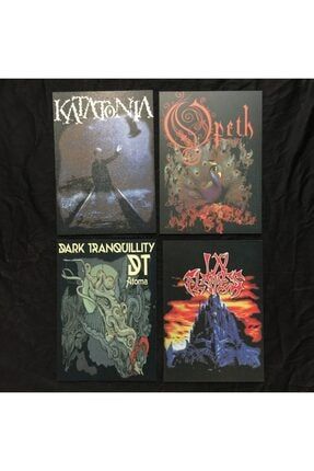 Katatonia Opeth Dark Tranquillity In Flames Ahşap Tablo Seti mtaltablo0011