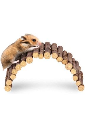 Ahşap Çubuklu Hamsterlar Için Ahşap Eğlence Köprüsü Ps-00