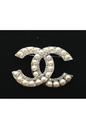 Tasarım Inci Ve Kristal Taş Detaylı Broş C13 G Chanel