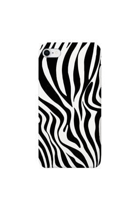 Iphone Se 2020 Beyaz Lansman Zebra Desenli Telefon Kılıfı IPSELN-049
