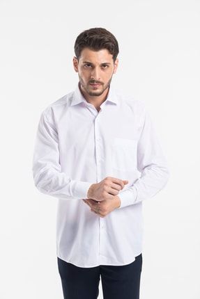 Beyaz Klasik Gömlek 100UD10/1058-1