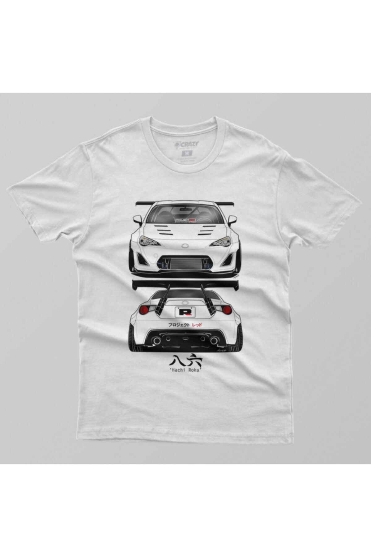 Crazy-Toyota Hachi Roku 86 Men's White T-Shirt 2