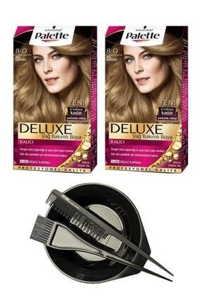 Deluxe Set Saç Boyası 8-0 Bal Köpüğü X2+ Saç Boyama Seti 62810312720913