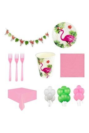 Mercantoptan Taçlı Flamingo 16 Kişilik Doğum Günü Parti Seti 53416841635