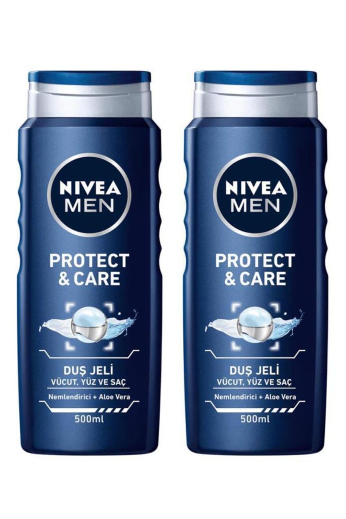 NIVEA Men Protect & Care Erkek Duş Jeli 500 Ml 2 Li Paket