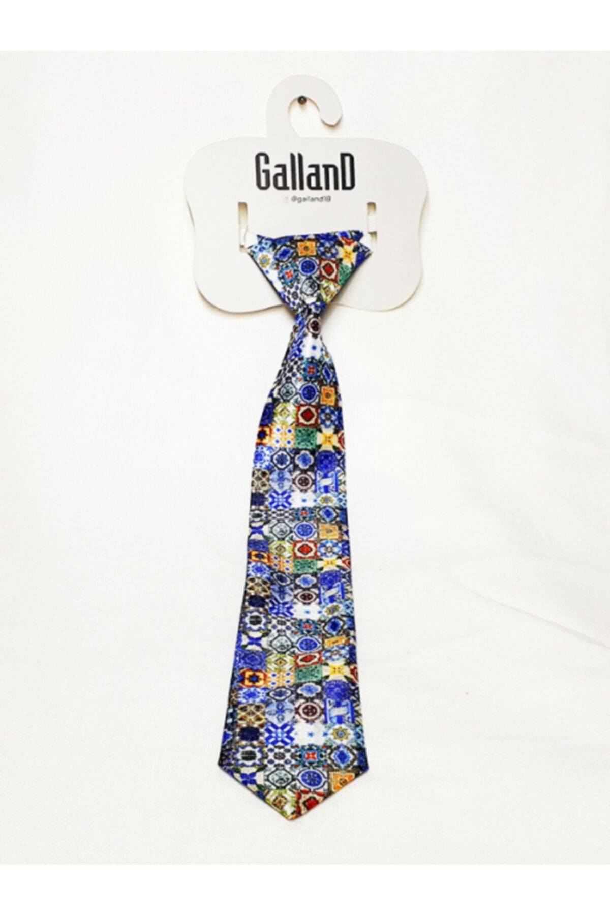 GallanD-Digital Printed Fabric Tied Vibrant Color Patterned Unisex Special Day Birthday Wedding Children's Tie 2
