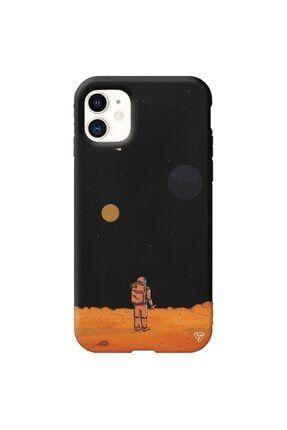 Iphone 11 Siyah Renkli Silikon Mars Telefon Kılıfı 14069
