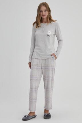 Dagi Bej Kadin Ekose Altli Pijama Takimi Fiyati Yorumlari Trendyol