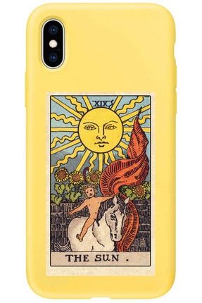 Iphone X Sarı Lansman The Sun Baskılı Telefon Kılıfı IPXLN-136