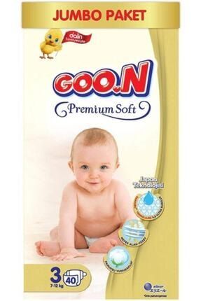 Goon Premium Soft Bebek Bezi 3 Beden Jumbo Paket 40 Adet IB30612