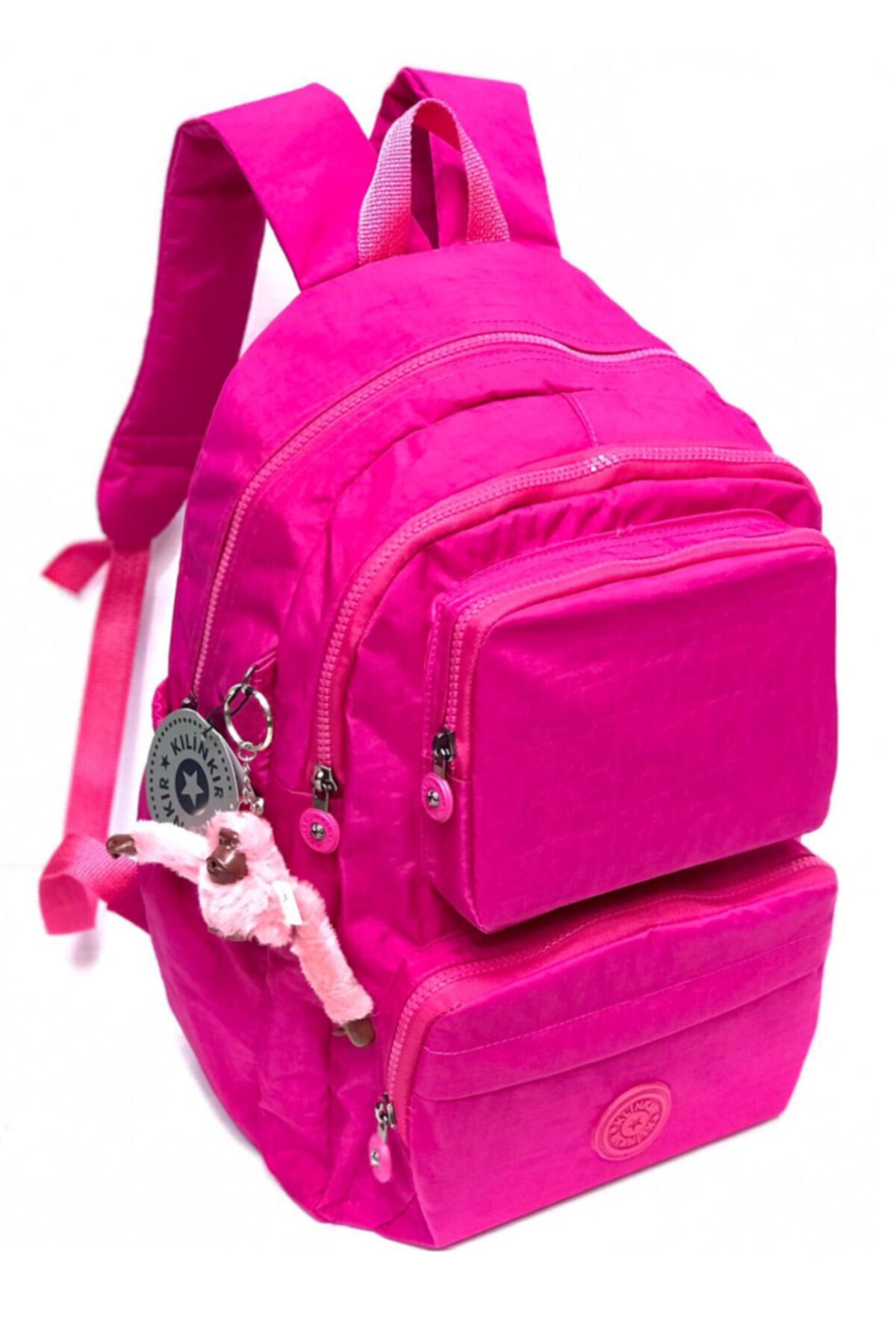 morca fcstore krinkil kumas suya dayanikli buyuk boy pembe klinkir sirt cantasi laptop okul cantasi fiyati yorumlari trendyol