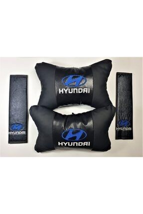 Hyundai Papyon Yastık Boyun Yastığı + Emniyet Kemeri Kılıfı Takım Mavi Logolu yastık1200000297